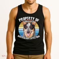 Australian Cattle Dog Blue Retro Property Of Cute Dog Tank Top thumb 3