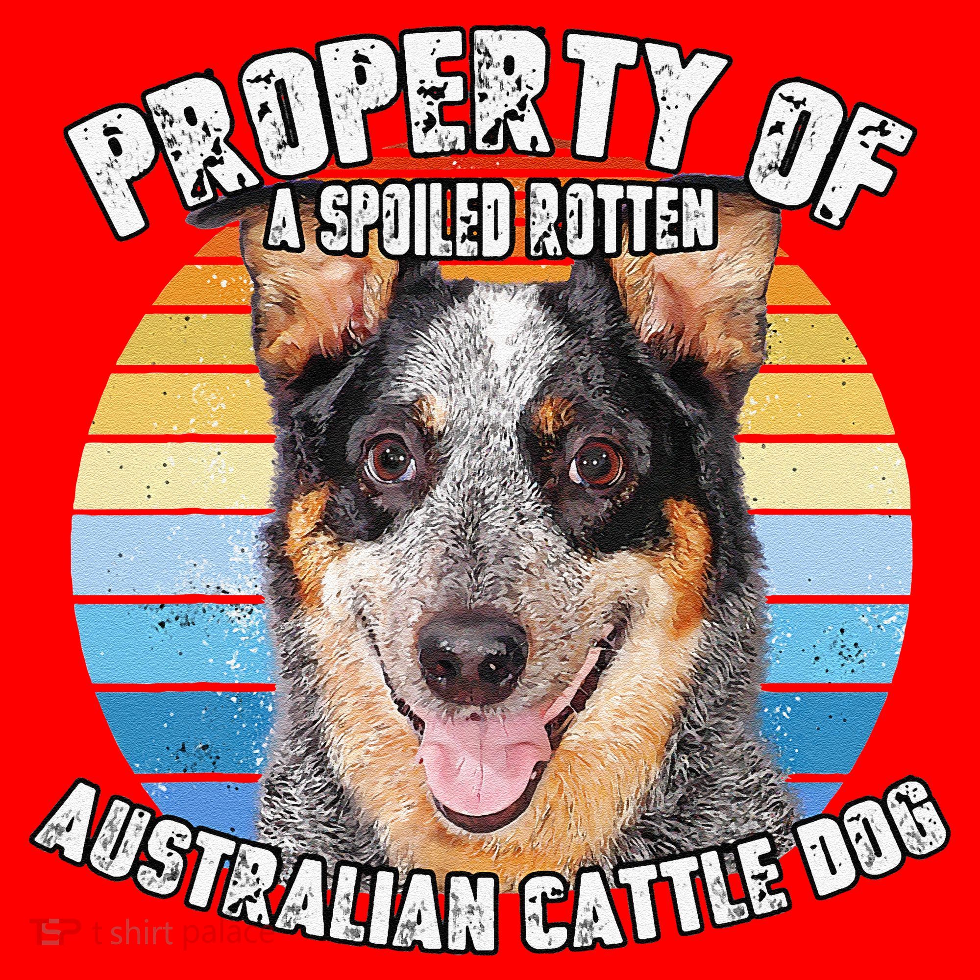 Australian Cattle Dog Blue Retro Property Of Cute Dog Santa Hat
