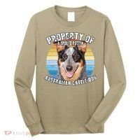 Australian Cattle Dog Blue Retro Property Of Cute Dog Long Sleeve Shirt thumb 0