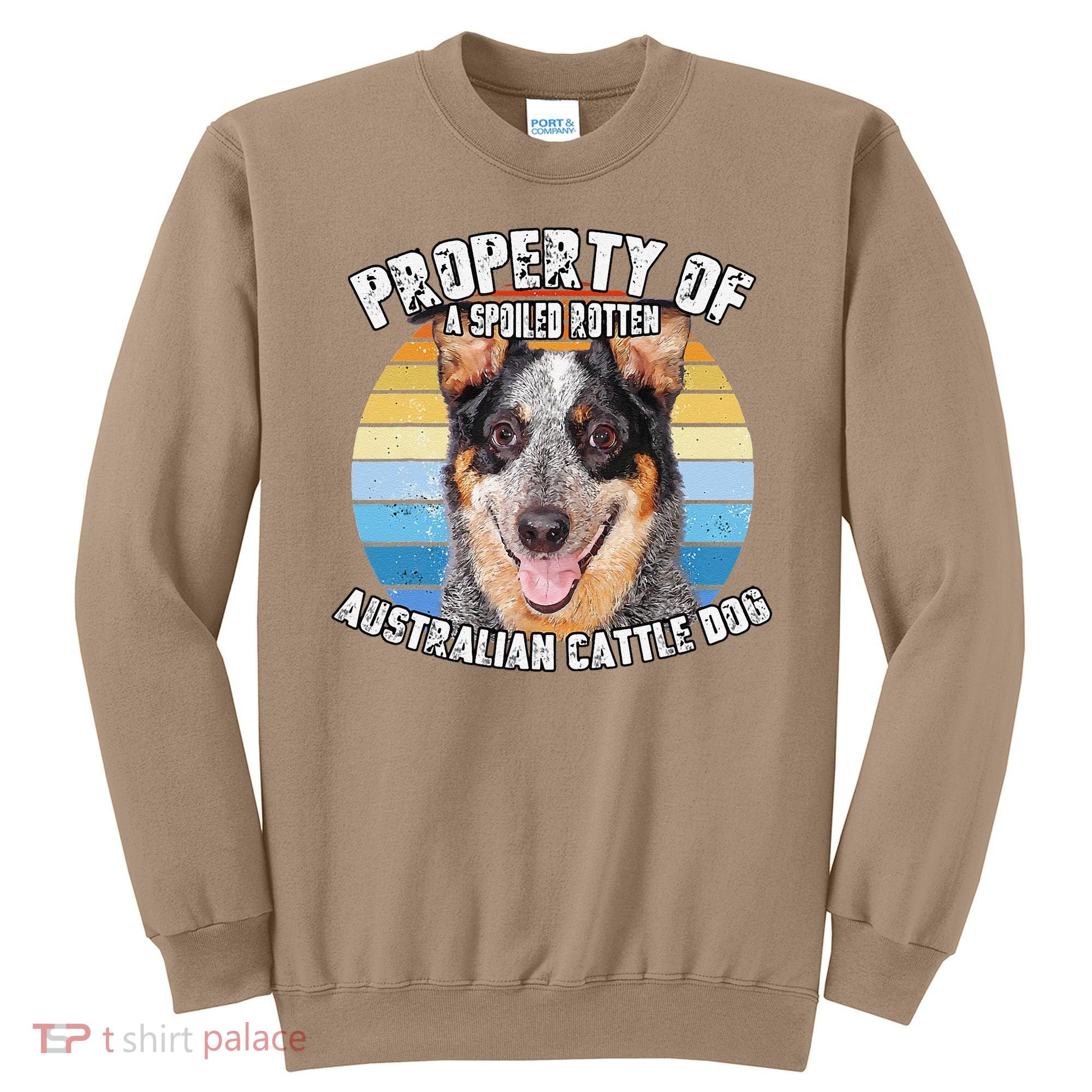 Australian Cattle Dog Blue Retro Property Of Cute Dog Sweatshirt