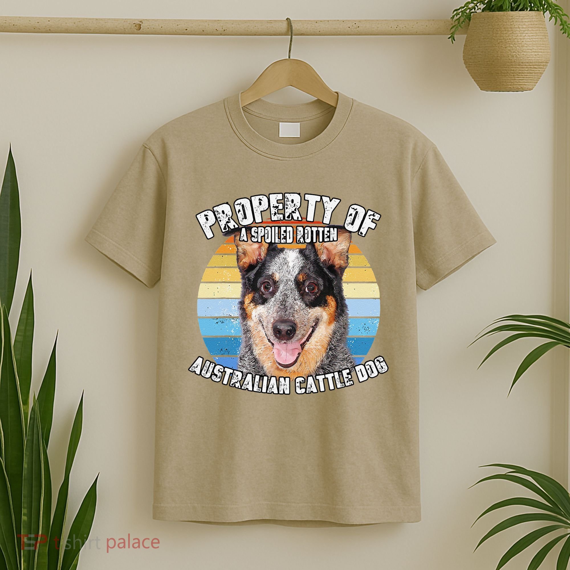 Australian Cattle Dog Blue Retro Property Of Cute Dog T-Shirt