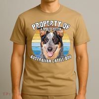 Australian Cattle Dog Blue Retro Property Of Cute Dog T-Shirt thumb 3