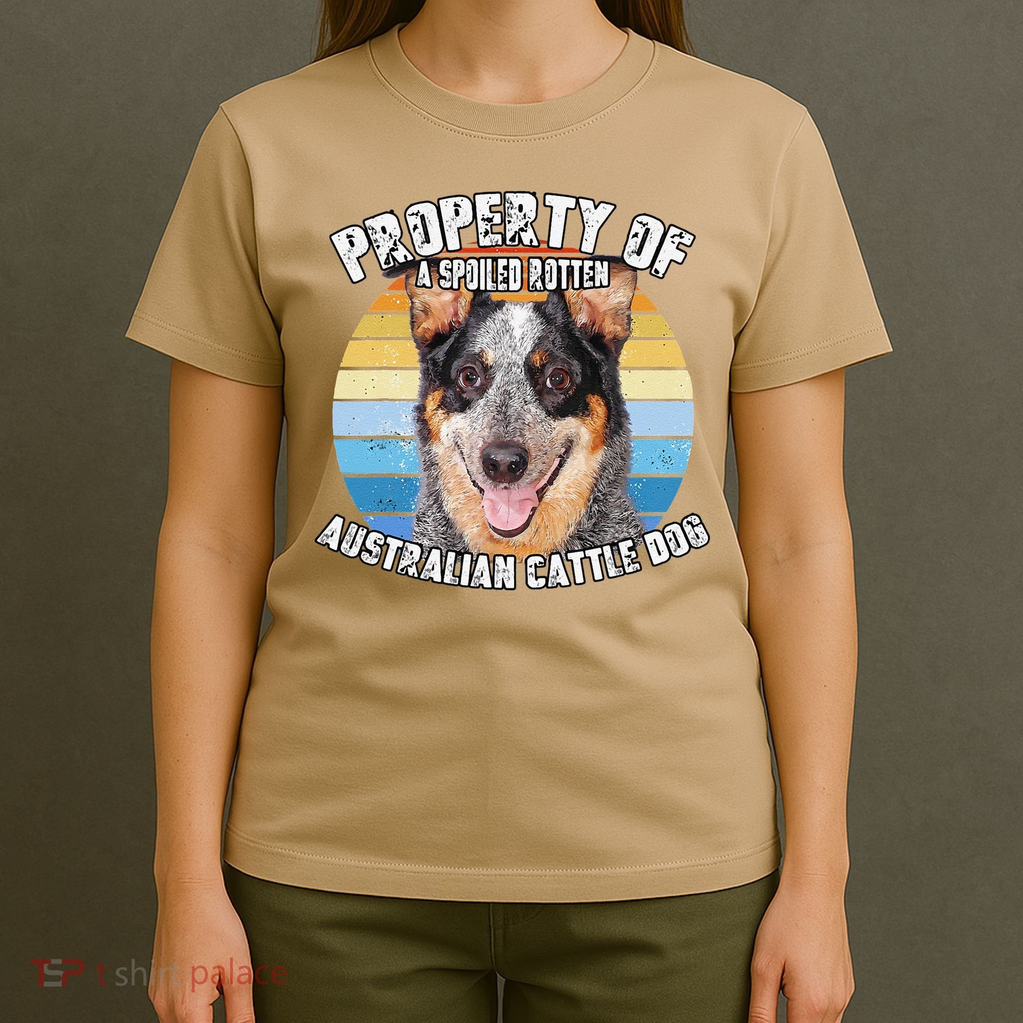 Australian Cattle Dog Blue Retro Property Of Cute Dog T-Shirt
