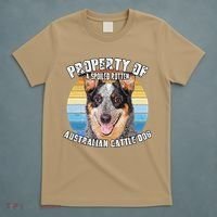 Australian Cattle Dog Blue Retro Property Of Cute Dog T-Shirt thumb 5