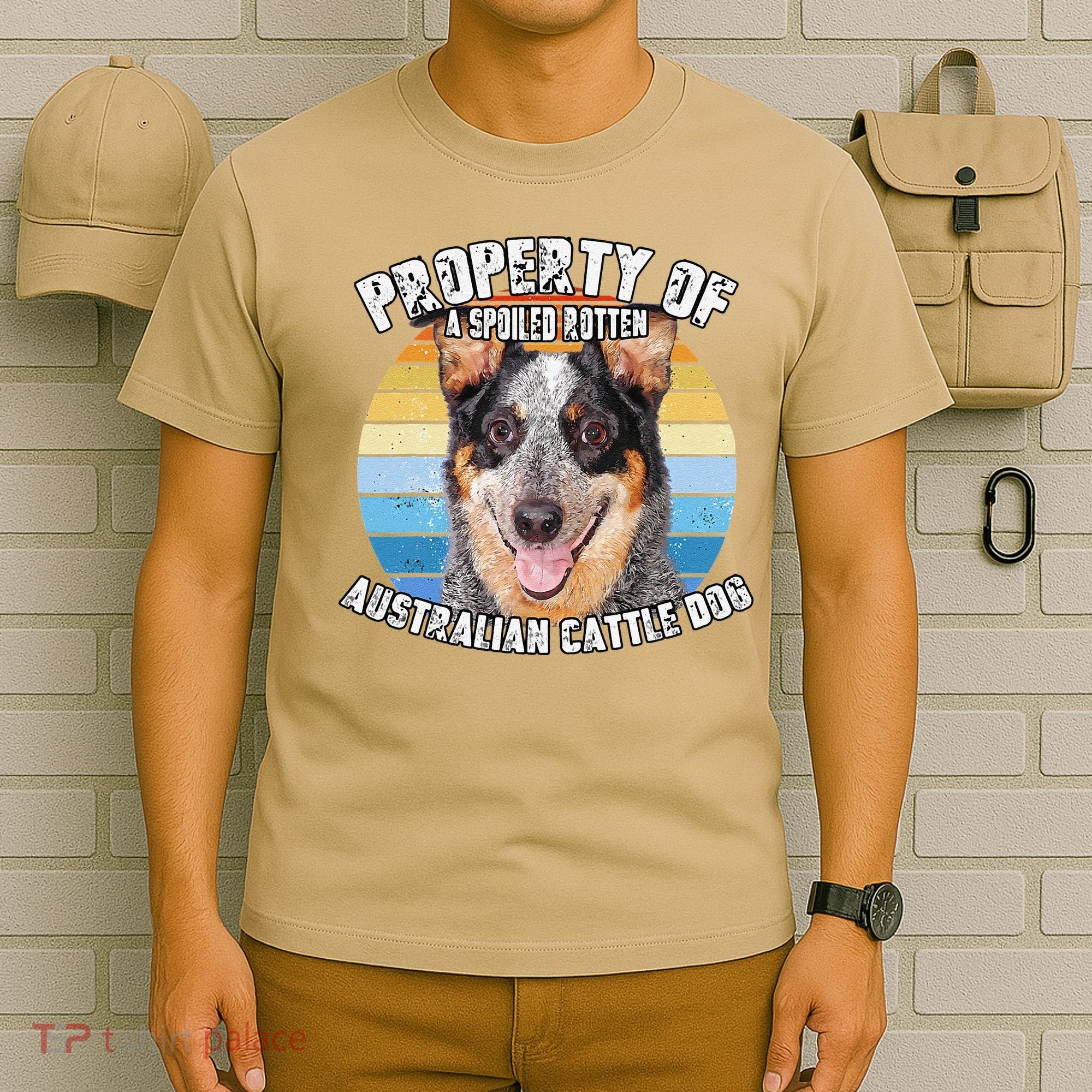 Australian Cattle Dog Blue Retro Property Of Cute Dog T-Shirt