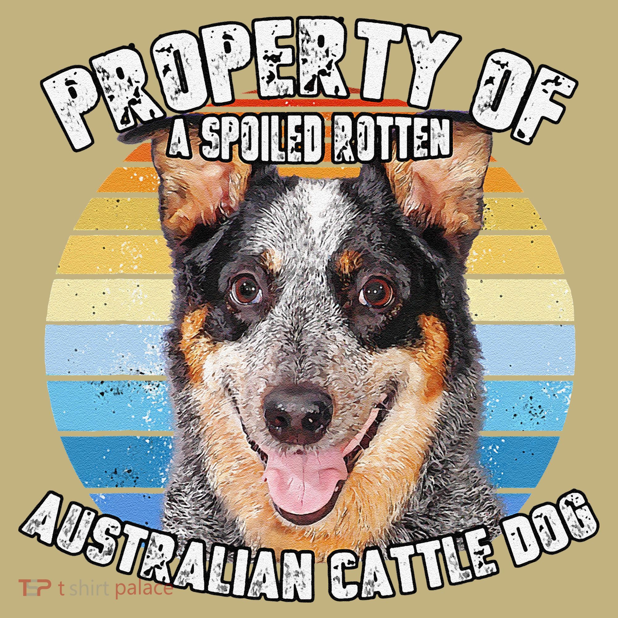 Australian Cattle Dog Blue Retro Property Of Cute Dog T-Shirt