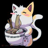 Anime Cat Eating Ramen Coffee Mug thumb 5