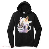 Anime Cat Eating Ramen Women's Hoodie thumb 0