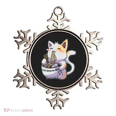 Anime Cat Eating Ramen Ornament