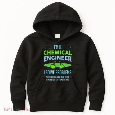 A Chemical Engineer I Solve Problems Chemical Engineering Kids Hoodie