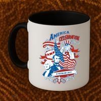 America Celebration Freedom Liberty Lincoln Washington Coffee Mug thumb 2