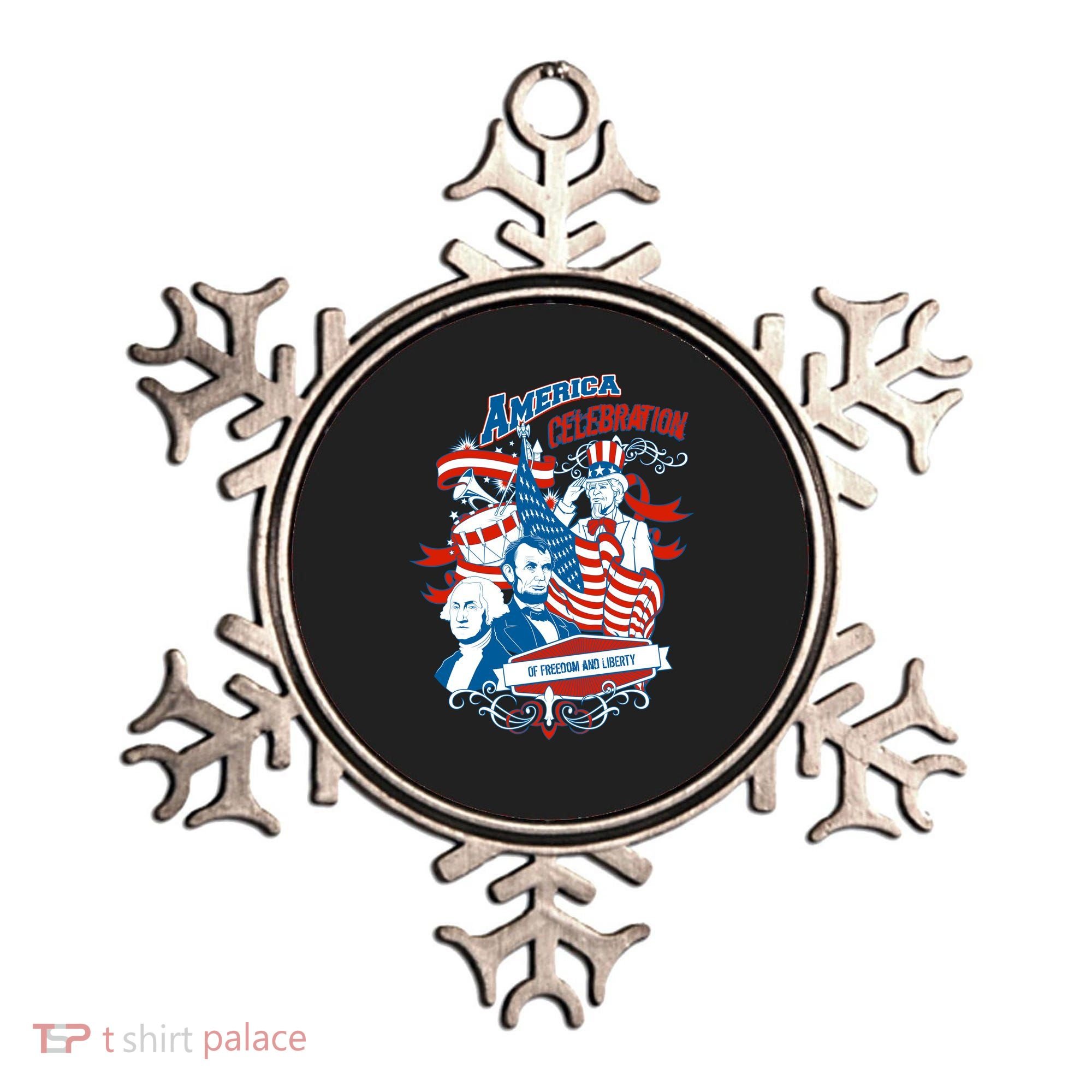 America Celebration Freedom Liberty Lincoln Washington Ornament