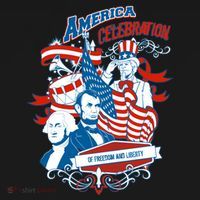 America Celebration Freedom Liberty Lincoln Washington Ornament thumb 1