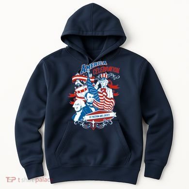 America Celebration Freedom Liberty Lincoln Washington Hoodie