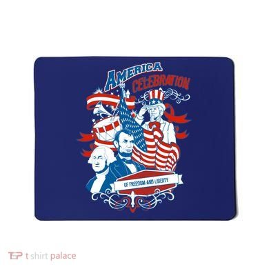America Celebration Freedom Liberty Lincoln Washington Mousepad