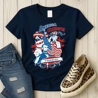America Celebration Freedom Liberty Lincoln Washington Women's T-Shirt thumb 3