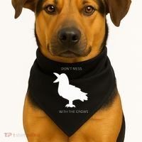 Autism crow fun  USA-Made Doggie Bandana thumb 1