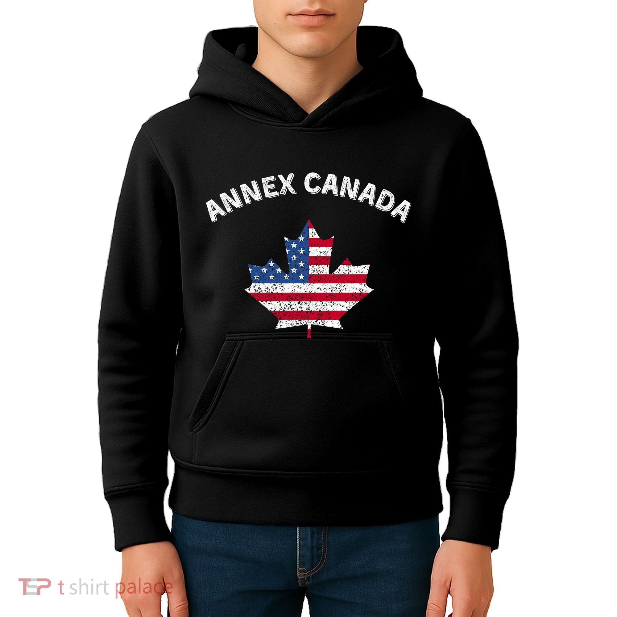 Annex Canada Funny Political Canada 51st State Kids Hoodie