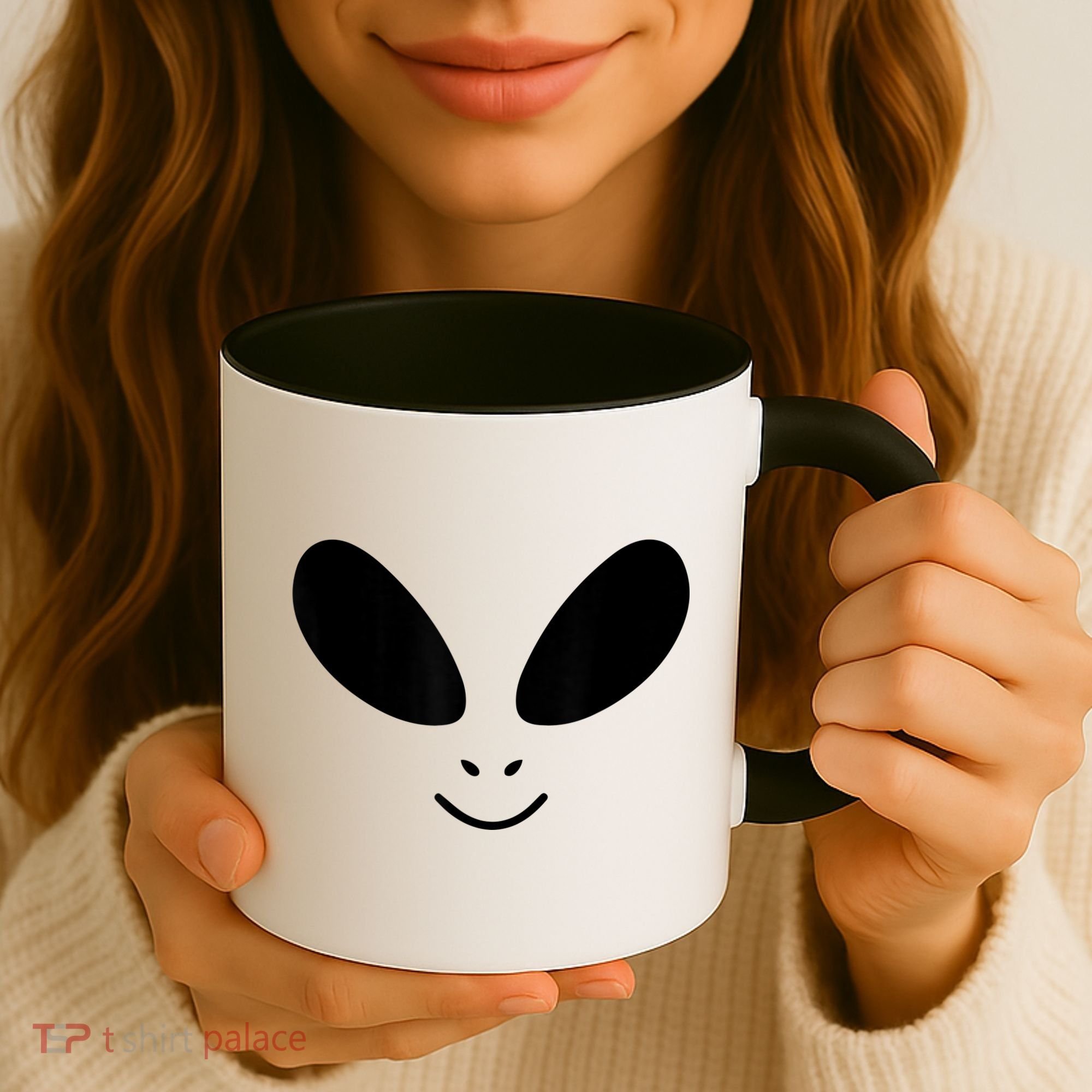 Alien Costume Funny Green Face Halloween Party Adults Coffee Mug