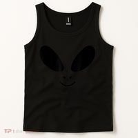 Alien Costume Funny Green Face Halloween Party Adults Tank Top thumb 2