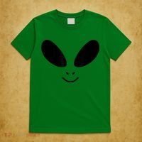 Alien Costume Funny Green Face Halloween Party Adults T-Shirt thumb 5