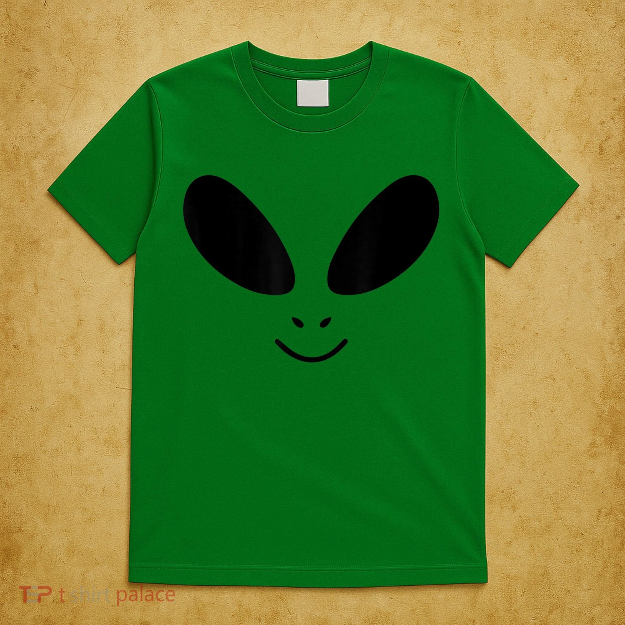 Alien Costume Funny Green Face Halloween Party Adults T-Shirt
