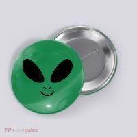 Alien Costume Funny Green Face Halloween Party Adults Button thumb 0