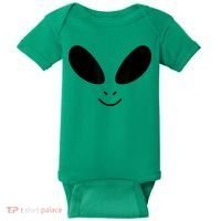 Alien Costume Funny Green Face Halloween Party Adults Baby Bodysuit thumb 0
