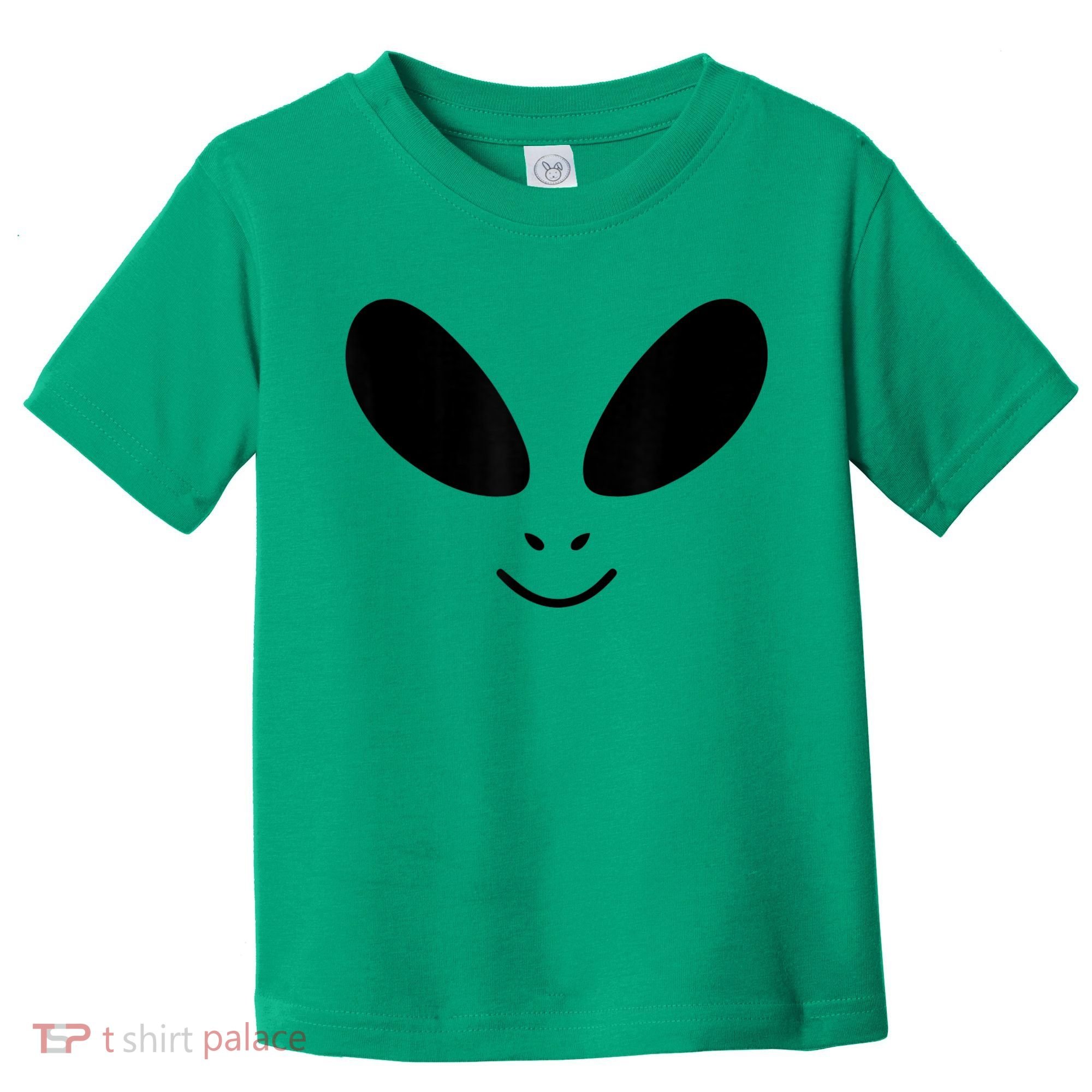 Alien Costume Funny Green Face Halloween Party Adults Toddler T-Shirt