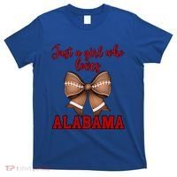 Alabama Coquette Football Bow Loves Alabama Cute Gift T-Shirt thumb 0