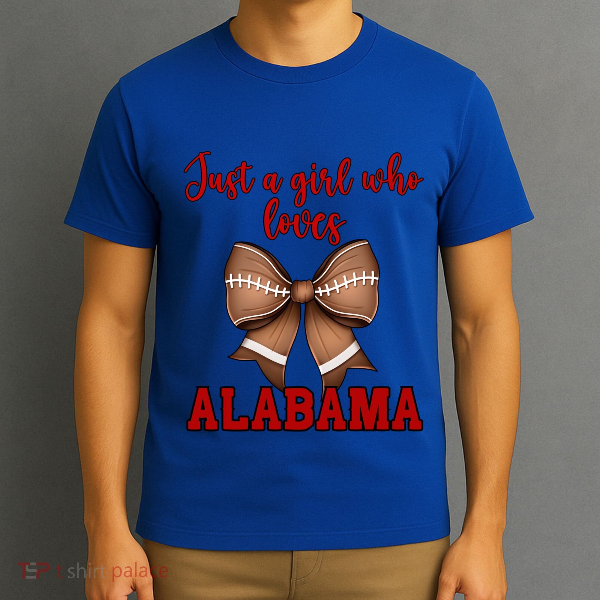 Alabama Coquette Football Bow Loves Alabama Cute Gift T-Shirt