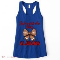 Alabama Coquette Football Bow Loves Alabama Cute Gift Women's Tank Top thumb 0