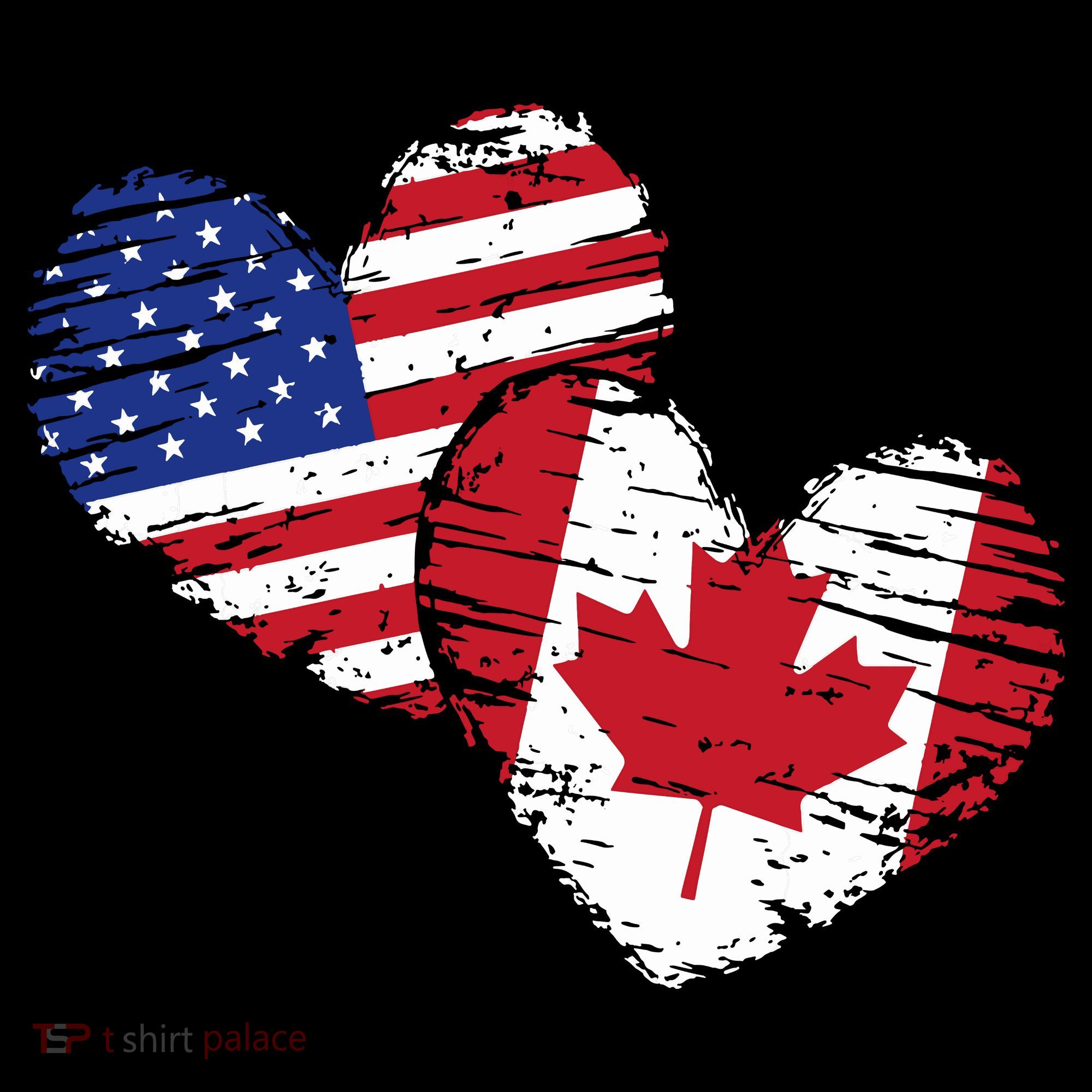 American Canadian Flag Heart Valentines Day Gift Canada Coffee Mug