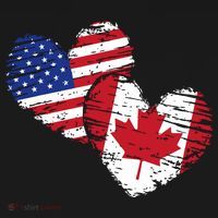 American Canadian Flag Heart Valentines Day Gift Canada Women's Hoodie thumb 2