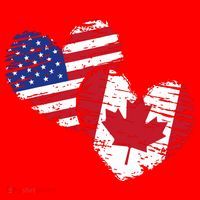 American Canadian Flag Heart Valentines Day Gift Canada Santa Hat thumb 1