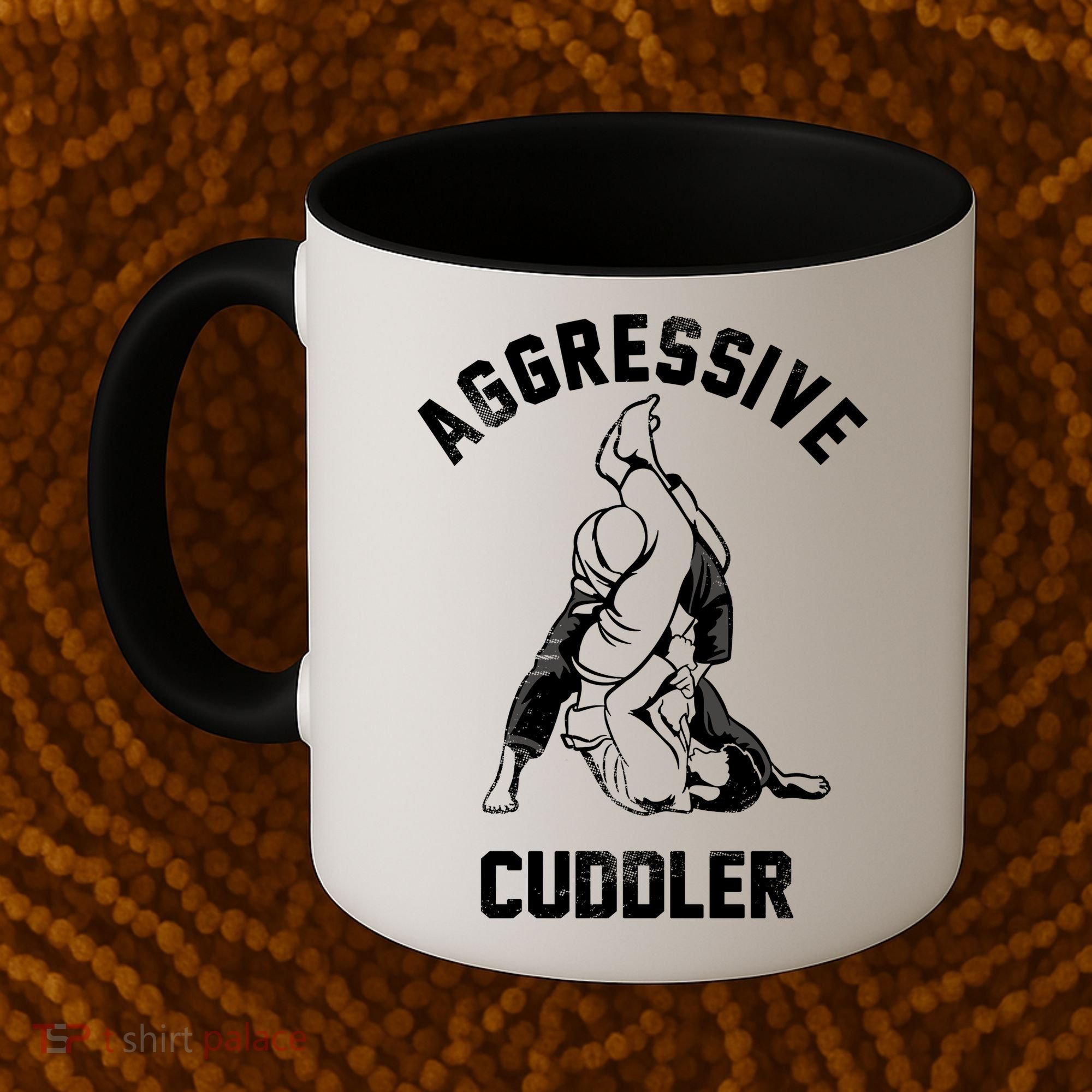 Aggressive Cuddler Funny Wrestling Meme Coffee Mug