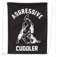 Aggressive Cuddler Funny Wrestling Meme Drawstring Bag thumb 0