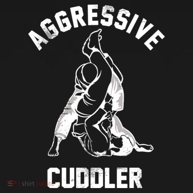 Aggressive Cuddler Funny Wrestling Meme Drawstring Bag
