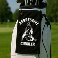 Aggressive Cuddler Funny Wrestling Meme Golf Towel thumb 2