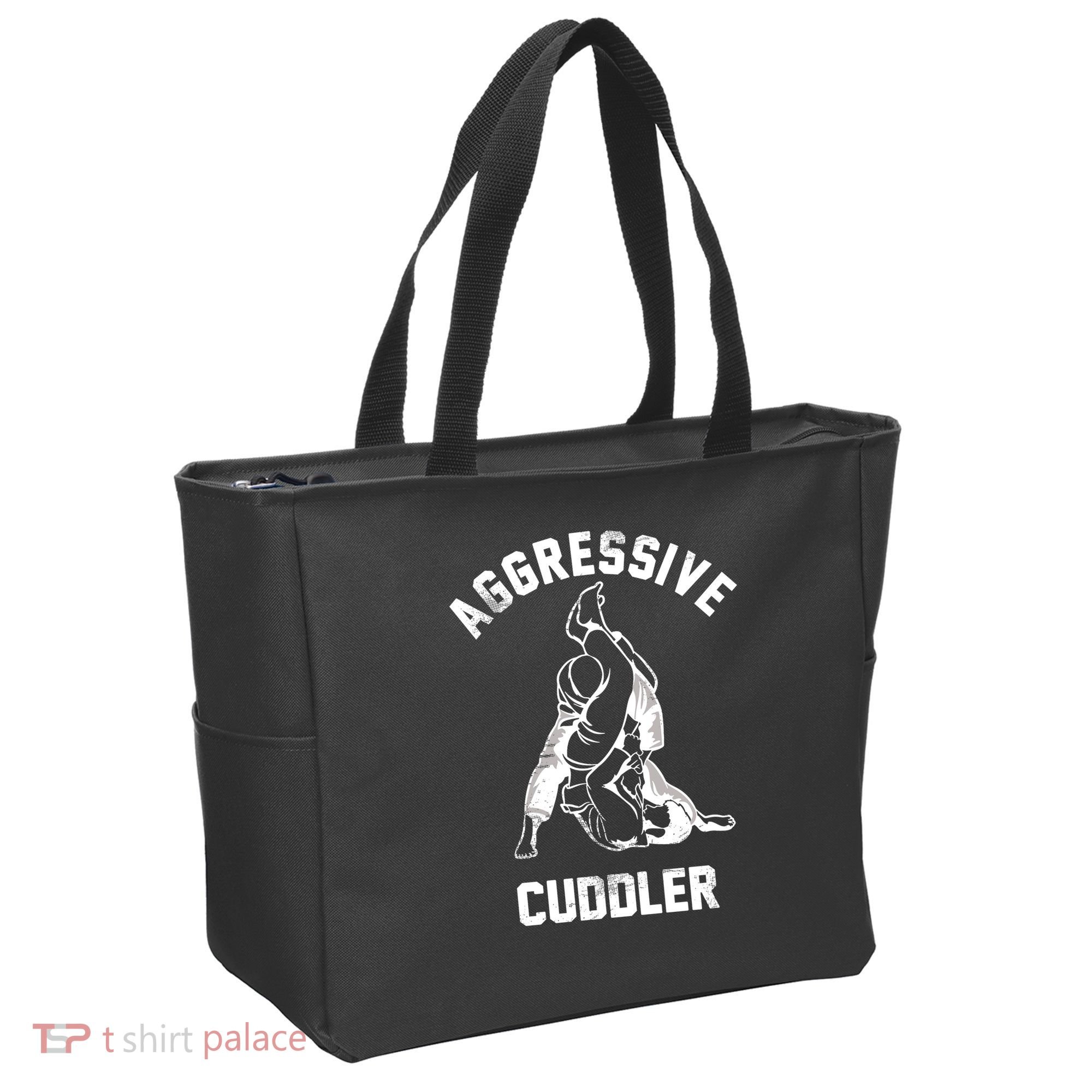Aggressive Cuddler Funny Wrestling Meme Tote Bag