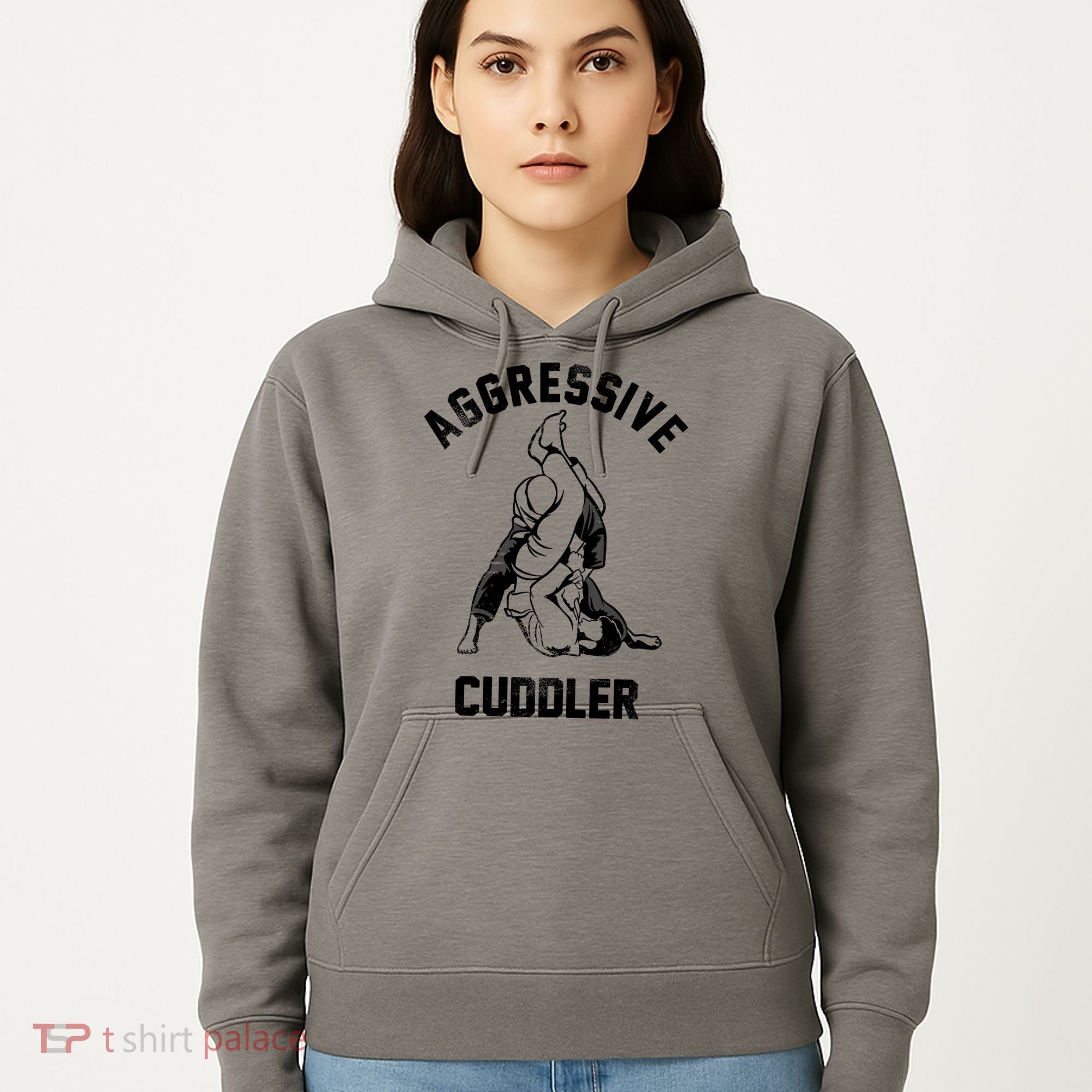 Aggressive Cuddler Funny Wrestling Meme Hoodie