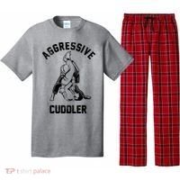 Aggressive Cuddler Funny Wrestling Meme Pajama Set thumb 0