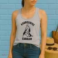 Aggressive Cuddler Funny Wrestling Meme Women's Tank Top thumb 2