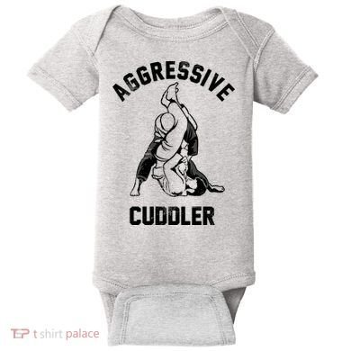 Aggressive Cuddler Funny Wrestling Meme Baby Bodysuit