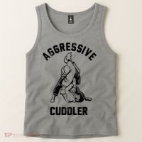 Aggressive Cuddler Funny Wrestling Meme Tank Top thumb 2