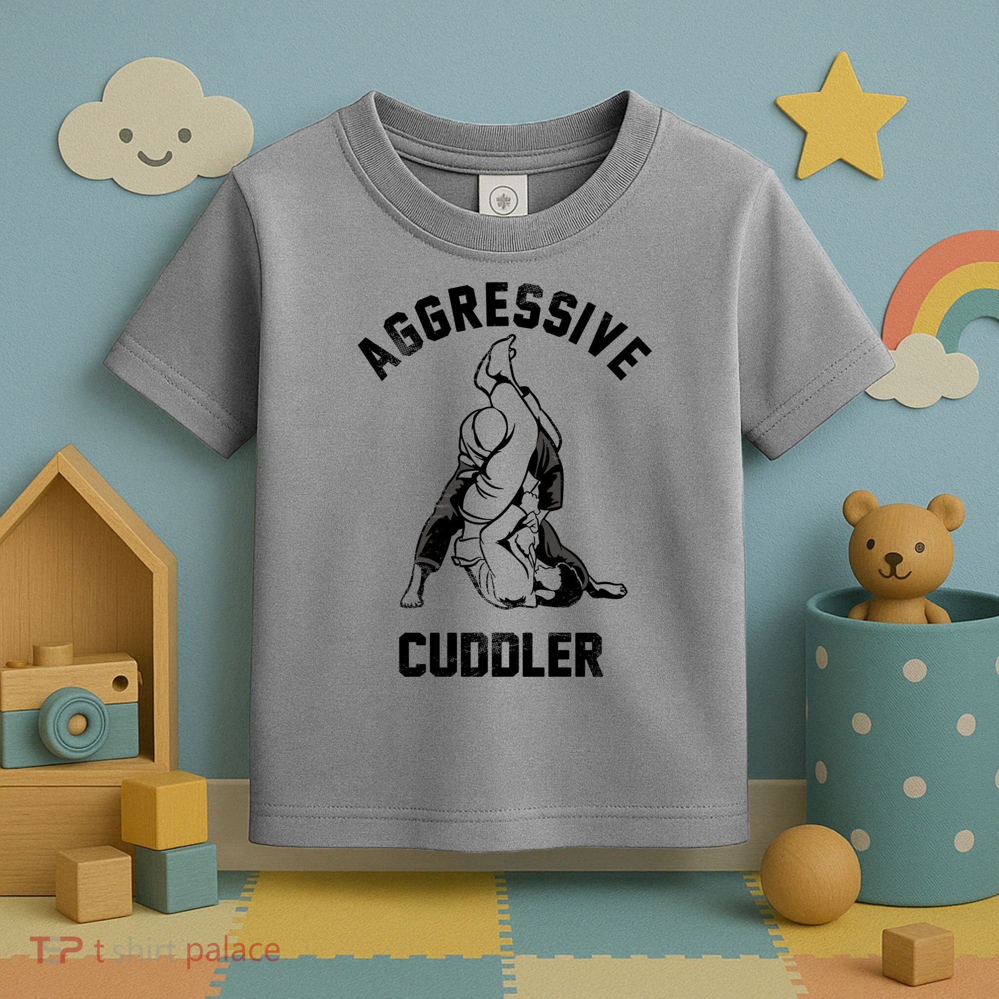 Aggressive Cuddler Funny Wrestling Meme Toddler T-Shirt