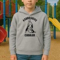 Aggressive Cuddler Funny Wrestling Meme Kids Hoodie thumb 2