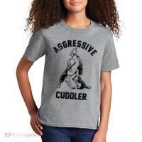 Aggressive Cuddler Funny Wrestling Meme Kids T-Shirt thumb 2
