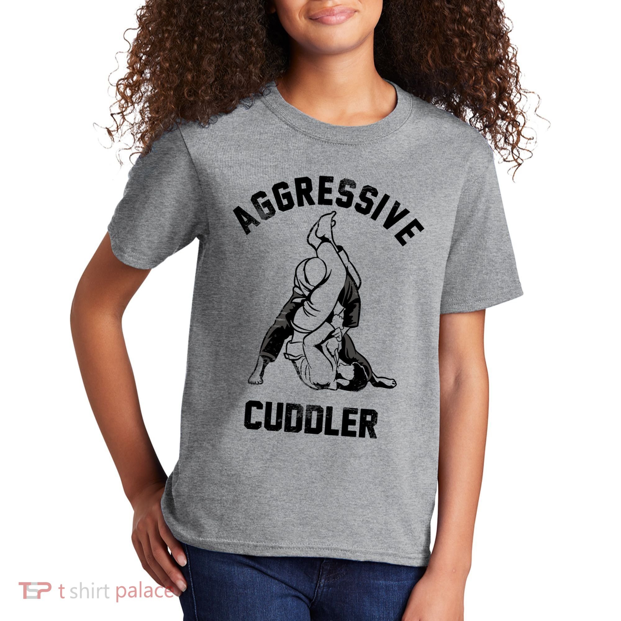 Aggressive Cuddler Funny Wrestling Meme Kids T-Shirt