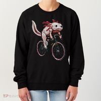 Axolotl Cycling Funny Axolotl Lover Axolotl Bicycle Axolotl Women's Sweatshirt thumb 0